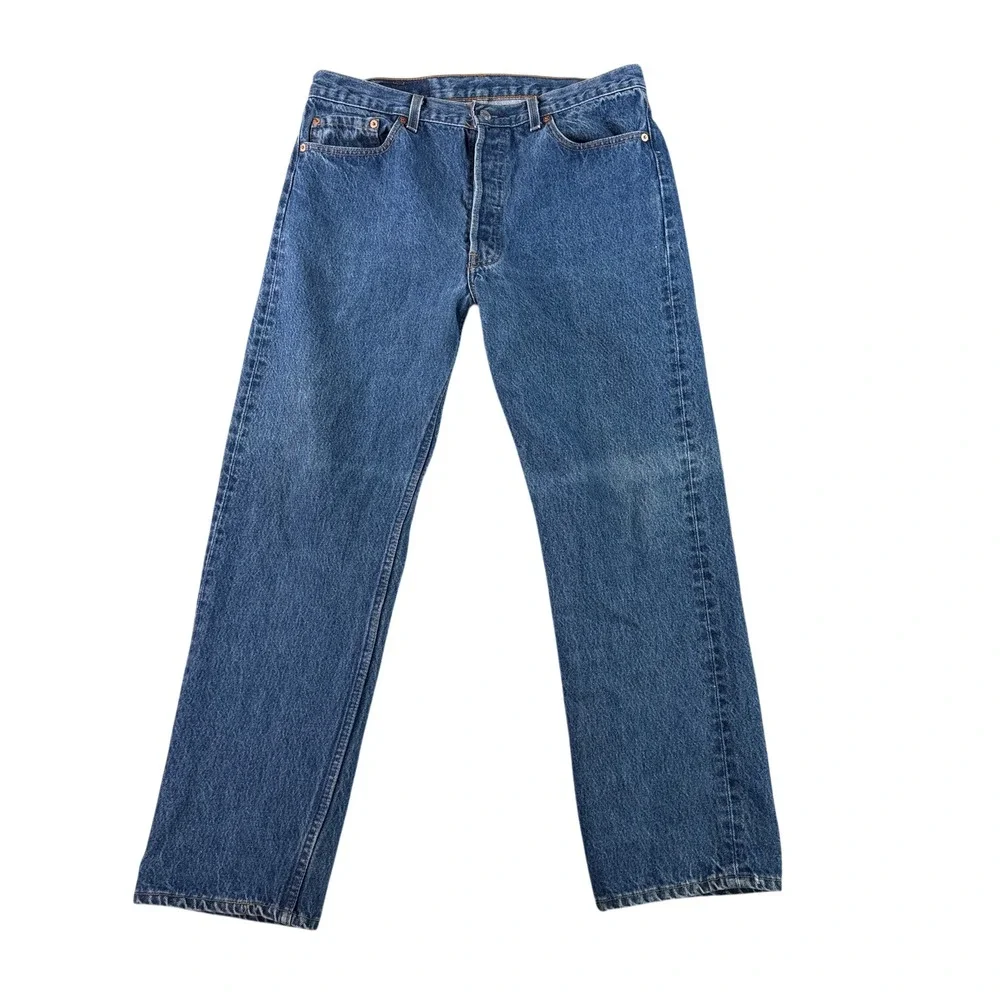 Vintage Levi's 501xx Jeans Men 34x30 Blue 90s Made in USA Button Fly Denim